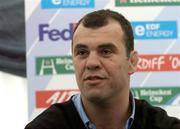 22 April 2006; Leinster coach Michael Cheika at the press conference ahead of the Heineken Cup Semi-Final game between Leinster and Munster. Lansdowne Road, Dublin. Picture credit: Matt Browne / SPORTSFILE