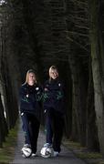 21 April 2006; Republic of Ireland Women’s Senior International captain Ciara Grant, left, with goalkeeper Emma Byrne, at a photocall ahead of their FIFA World Cup 2007 qualifying game against Switzerland to be played in Richmond Park on Saturday, 22nd April. Picture credit: David Maher / SPORTSFILE