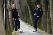 21 April 2006; Republic of Ireland Women’s Senior International captain Ciara Grant, left, with goalkeeper Emma Byrne, at a photocall ahead of their FIFA World Cup 2007 qualifying game against Switzerland to be played in Richmond Park on Saturday, 22nd April. Picture credit: David Maher / SPORTSFILE