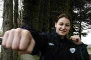 21 April 2006; Katie Taylor, Republic of Ireland Women’s Senior International, at a photocall ahead of their FIFA World Cup 2007 qualifying game against Switzerland to be played in Richmond Park on Saturday, 22nd April. Picture credit: David Maher / SPORTSFILE