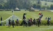 28 April 2006; The runners and riders over 'Ruby's Double' during the Kildare Hunt Club Steeplechase. Punchestown Racecourse, Co. Kildare. Picture credit: Pat Murphy / SPORTSFILE