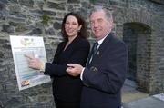 24 April 2006; Details of the GOLFnet Charity Challenge 2006, sponsored by Bulmers, were announced today. At the announcement are Albert Lee, Honorary Secretary of the Golfing Union of Ireland, and Orlaith Fortune, Senior Brand Manager, Bulmers. The Bulmers GOLFnet Charity Challenge is an official Golfing Union Ireland event, and as such all golf clubs affiliated to the GUI are eligible to participate, opening the competition up to over 200,000 members of 415 affiliated clubs. GUI Headquarters, Carton House, Maynooth, Co. Kildare. Picture credit: Brian Lawless / SPORTSFILE