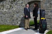 24 April 2006; Details of the GOLFnet Charity Challenge 2006, sponsored by Bulmers, were announced today. At the announcement are Albert Lee, Honorary Secretary of the Golfing Union of Ireland, and Orlaith Fortune, Senior Brand Manager, Bulmers. The Bulmers GOLFnet Charity Challenge is an official Golfing Union Ireland event, and as such all golf clubs affiliated to the GUI are eligible to participate, opening the competition up to over 200,000 members of 415 affiliated clubs. GUI Headquarters, Carton House, Maynooth, Co. Kildare. Picture credit: Brian Lawless / SPORTSFILE