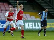 5 May 2006; Paul Keegan, St. Patrick's Athletic, celebrates after scoring the opening goal. eircom League Premier Division, Dublin City v St. Patrick's Athletic, Dalymount Park, Dublin. Picture credit; Damien Eagers / SPORTSFILE