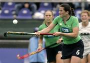 30 April 2006; Ireland's Eimear Cregan lifts an aerial pass against New Zealand. Ireland v New Zealand, Samsung Women's Hockey World Cup Qualifier, Pool B, Rome, Italy. Picture credit: SPORTSFILE