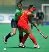 4 May 2006; Eimear Cregan, Ireland, in action against China. Ireland were defeated 6-0 and play New Zealand in the 7th/8th place play-off tomorrow. Samsung Women's Hockey World Cup Qualifier, Ireland v China, Rome, Italy. Picture credit: SPORTSFILE