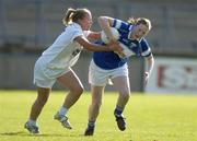 6 May 2006; Kathleen O'Reilly, Laois, in action against Kate Leahy, Kildare. Suzuki Ladies National Football League, Division 2 Final, Kildare v Laois, Parnell Park, Dublin. Picture credit: Brendan Moran / SPORTSFILE