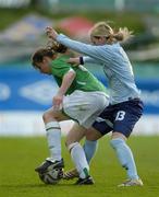 6 May 2006; Katie Taylor, Republic of Ireland, in action against Suzanne Grant, Scotland. World Cup Qualifier, Republic of Ireland v Scotland, Richmond Park, Dublin. Picture credit; Ray Lohan / SPORTSFILE