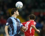 8 May 2006; Stuart Malcolm, Dublin City, in action against Alan Moore, Shelbourne. eircom League cup, 2nd round, Pool D, Dublin City v Shelbourne, Dalymount Park, Dublin. Picture credit: Brian Lawless / SPORTSFILE