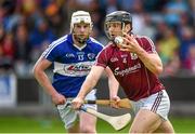 1 June 2014; David Collins, Galway, in action against Neil Foyle, Laois. Leinster GAA Hurling Senior Championship, Quarter-Final, Galway v Laois, O'Moore Park, Portlaoise, Co. Laois. Picture credit: Matt Browne / SPORTSFILE