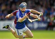 1 June 2014; Stephen Maher, Laois, in action against Daithi Burke, Galway. Leinster GAA Hurling Senior Championship, Quarter-Final, Galway v Laois, O'Moore Park, Portlaoise, Co. Laois. Picture credit: Matt Browne / SPORTSFILE