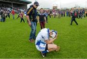 1 June 2014; The Laois goalkeeper Eoin Reilly shows his dejection after the final whistle. Leinster GAA Hurling Senior Championship, Quarter-Final, Galway v Laois, O'Moore Park, Portlaoise, Co. Laois. Picture credit: Matt Browne / SPORTSFILE