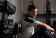 2 June 2014; Kildare's Niall Kelly after a press conference ahead of their Leinster GAA Football Senior Championship game against Louth on Sunday the 8th of June. Kildare Football Press Conference, High Performance Brady Family GAA Gym, Newbridge, Co. Kildare. Picture credit: Barry Cregg / SPORTSFILE