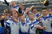 8 May 2006; Gaelscoil Taobh na Coille team celebrate after victory. Corn Aghais, St Malachy's Edenmore v Gaelscoil Taobh na Coille, Allianz Cumann na mBunscoil Finals, Croke Park, Dublin. Picture credit: Damien Eagers / SPORTSFILE