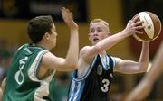 9 May 2006; Chris Carmody, Mercy Mounthawk, Tralee, in action against Mark Magill, St. Malachys, Belfast. All-Ireland Second Year A Boys Final, St. Malachys, Belfast v Mercy Mounthawk, Tralee, National Basketball Arena, Tallaght, Dublin. Picture credit: Brian Lawless / SPORTSFILE