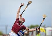 1 June 2014; Jonathan Glynn, Galway, in action against John Delaney, Laois. Leinster GAA Hurling Senior Championship, Quarter-Final, Galway v Laois, O'Moore Park, Portlaoise, Co. Laois. Picture credit: Matt Browne / SPORTSFILE