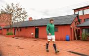 4 June 2014; Ireland's Iain Henderson arrives for squad training ahead of their opening Summer Tour 2014 test game against Argentina on Saturday. Ireland Rugby Squad Training, San Isidro Club, Buenos Aires, Argentina. Picture credit: Stephen McCarthy / SPORTSFILE