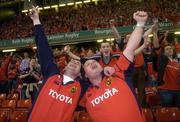 20 May 2006; Munster fans celebrate after the match. Heineken Cup final, Munster v Biarritz Olympique, Millennium Stadium, Cardiff, Wales. Picture credit; Brian Lawless / SPORTSFILE