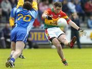 21 May 2006; Patrick Hickey, Carlow, in action against Ken Kelly, Wicklow. Bank of Ireland Leinster Senior Football Championship, Round 1, Wicklow v Carlow, Wexford Park, Co. Wexford. Picture credit; Matt Browne / SPORTSFILE
