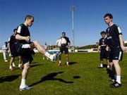 22 May 2006; Joe Gamble, left, with Kevin Foley, right, and John O'Shea, centre, Republic of Ireland, in action during squad training. Municipal Stadium, Lagos, Portugal. Picture credit; David Maher / SPORTSFILE