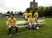 14 May 2006; Members of the Roscommon team, including Ger Heneghan, left, sit for the team photograph before the game. Bank of Ireland Connacht Football Championship, New York v Roscommon, Gaelic Park, The Bronx, New York, USA. Picture credit: Brendan Moran / SPORTSFILE