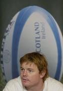 23 May 2006; Leinster captain Brian O'Driscoll speaking at a Leinster Rugby press conference. David Lloyd's Riverview Fitness Centre, Clonskeagh, Dublin. Picture credit; Brendan Moran / SPORTSFILE