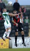 26 May 2006; John O'Flynn, Cork City, in action against Danny O'Connor, Longford Town. FAI Carlsberg Cup, 2nd Round, Longford Town v Cork City, Flancare Park, Longford. Picture credit: David Maher / SPORTSFILE