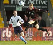 26 May 2006; John Paul Kelly, Bohemians, in action against Martin Tynan, Waterford Crystal. FAI Carlsberg Cup, 2nd Round, Bohemians v Waterford Crystal, Dalymount Park, Dublin. Picture credit: Matt Browne / SPORTSFILE