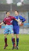 26 May 2006; Pat Purcell, Limerick FC, in action against Shane Barrett, Drogheda United. FAI Carlsberg Cup, 2nd Round, Limerick FC v Drogheda United, Hogan Park, Limerick. Picture credit: Kieran Clancy / SPORTSFILE