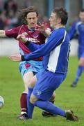 26 May 2006; Ken Kiely, Limerick FC, in action against Simon Webb, Drogheda United. FAI Carlsberg Cup, 2nd Round, Limerick FC v Drogheda United, Hogan Park, Limerick. Picture credit: Kieran Clancy / SPORTSFILE