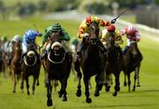 27 May 2006; Masamiyr, left, with Johnny Murtagh up, on their way to winning the boylepoker.com Handicap from second place Trikirk with Niall McCullagh. The Curragh Racecourse, Co. Kildare. Picture credit: Matt Browne / SPORTSFILE