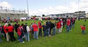 27 May 2006; Munster fans queue to see the Heineken Cup on display at Thomond Park, Limerick, before the game against Cardiff Blues. Celtic League 2005-2006, Munster v Cardiff Blues, Thomond Park, Limerick. Picture credit: Kieran Clancy / SPORTSFILE