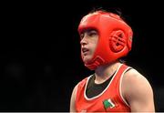 7 June 2014; Katie Taylor, Ireland, during her 60kg Final bout with Estelle Mossley, France. 2014 European Women’s Boxing Championships Finals, Polivalenta Hall, Bucharest, Romania. Picture credit: Pat Murphy / SPORTSFILE