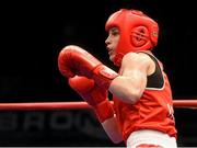 7 June 2014; Katie Taylor, Ireland, during her 60kg Final bout with Estelle Mossley, France. 2014 European Women’s Boxing Championships Finals, Polivalenta Hall, Bucharest, Romania. Picture credit: Pat Murphy / SPORTSFILE