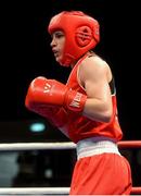 7 June 2014; Katie Taylor, Ireland, during her 60kg Final bout with Estelle Mossley, France. 2014 European Women’s Boxing Championships Finals, Polivalenta Hall, Bucharest, Romania. Picture credit: Pat Murphy / SPORTSFILE