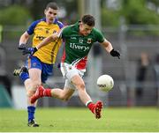 8 June 2014; Jason Doherty, Mayo, in action against Cathal Shine, Roscommon. Connacht GAA Football Senior Championship, Semi-Final, Roscommon v Mayo, Dr. Hyde Park, Roscommon. Picture credit: Matt Browne / SPORTSFILE