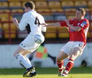 2 June 2006; Gary O'Neill, Shelbourne, in action against Michael Roche, Bray Wanderers. eircom League, Premier Division, Shelbourne v Bray Wanderers, Tolka Park, Dublin. Picture credit: Brian Lawless / SPORTSFILE