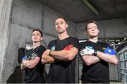 11 June 2014; Gaelic Performance were today announced as an Official GAA Licensee partner as they launched a new range of GAA County gloves deisgned specifically for children. At the launch are, from left, Monaghan footballer Dessie Mone, Cork footballer Ken O'Halloran and Monaghan footballer Conor McManus. Croke Park, Dublin. Picture credit: Ramsey Cardy / SPORTSFILE