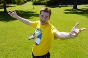 2 June 2006; Irish Tenor Paul Byrom who will lead a special fundraising team, for the Irish charity AWARE which helps people cope with depression, when he competes in the adidas Irish Runner Challenge which will take place in the Phoenix Park on July 9th. Blackrock Park, Blackrock, Co. Dublin. Picture credit; Damien Eagers / SPORTSFILE