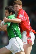 11 June 2006; John Galvin, Limerick, in action against Fintan Gould, Cork. Bank of Ireland Munster Senior Football Championship, Semi-Final, Limerick v Cork, Gaelic Grounds, Limerick. Picture credit: Kieran Clancy / SPORTSFILE