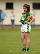 15 May 2014; Meath's Shauna Ennis dejected after the game. Aisling McGing Ladies U21 Football Final, Dublin v Meath, Clane, Co. Kildare. Picture credit: Piaras Ó Mídheach / SPORTSFILE