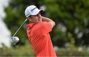 19 June 2014; Richard Bland watches his drive from the 2nd tee box during day 1 of the 2014 Irish Open Golf Championship. Fota Island, Cork. Picture credit: Diarmuid Greene / SPORTSFILE