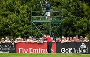 19 June 2014; Ross Fisher tees off from the third teebox during day 1 of the 2014 Irish Open Golf Championship. Fota Island, Cork. Picture credit: Diarmuid Greene / SPORTSFILE