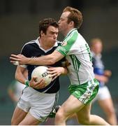 21 June 2014; Ian Ryan, Limerick, in action against Brian Collins, London. GAA Football All-Ireland Senior Championship, Round 1A, Limerick v London, Gaelic Grounds, Limerick. Picture credit: Ray McManus / SPORTSFILE