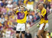2 July 2006; Wexford's Matty Forde shows his dissapointment after Rory Stafford, right, missed a late goal chance. Bank of Ireland Leinster Senior Football Championship Semi-Final, Offaly v Wexford, Croke Park, Dublin. Picture credit: Pat Murphy / SPORTSFILE