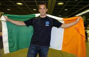 5 July 2006; Cavan's Paul Brady, who won gold in the singles event at the World Handball finals in California, USA, on their arrival home to Dublin Airport, Dublin. Picture credit: Pat Murphy / SPORTSFILE
