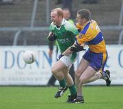 8 July 2006; Conor Whelan, Clare, in action against Sean Dohety, Fermanagh. Bank of Ireland All-Ireland Senior Football Championship Qualifier, Round 2, Clare v Fermanagh, Cusack Park, Ennis, Co. Clare. Picture credit: Kieran Clancy / SPORTSFILE