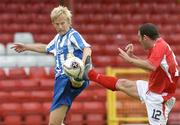 9 July 2006; Greg O'Halloran, Shelbourne, in action against Magne Sturod, FC Odense. UEFA Intertoto Cup, Second Round, Second Leg, Shelbourne v FC Odense, Tolka Park, Dublin. Picture credit: David Maher / SPORTSFILE