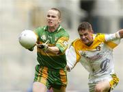 9 July 2006; Paul McGinley, Donegal, in action against Tony Aldwell, Antrim. ESB Ulster Minor Football Championship Final, Donegal v Antrim, Croke Park, Dublin. Picture credit: Pat Murphy / SPORTSFILE