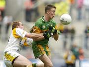 9 July 2006; Leo McLoone, Donegal, in action against Sean O'Neill, Antrim. ESB Ulster Minor Football Championship Final, Donegal v Antrim, Croke Park, Dublin. Picture credit: Pat Murphy / SPORTSFILE